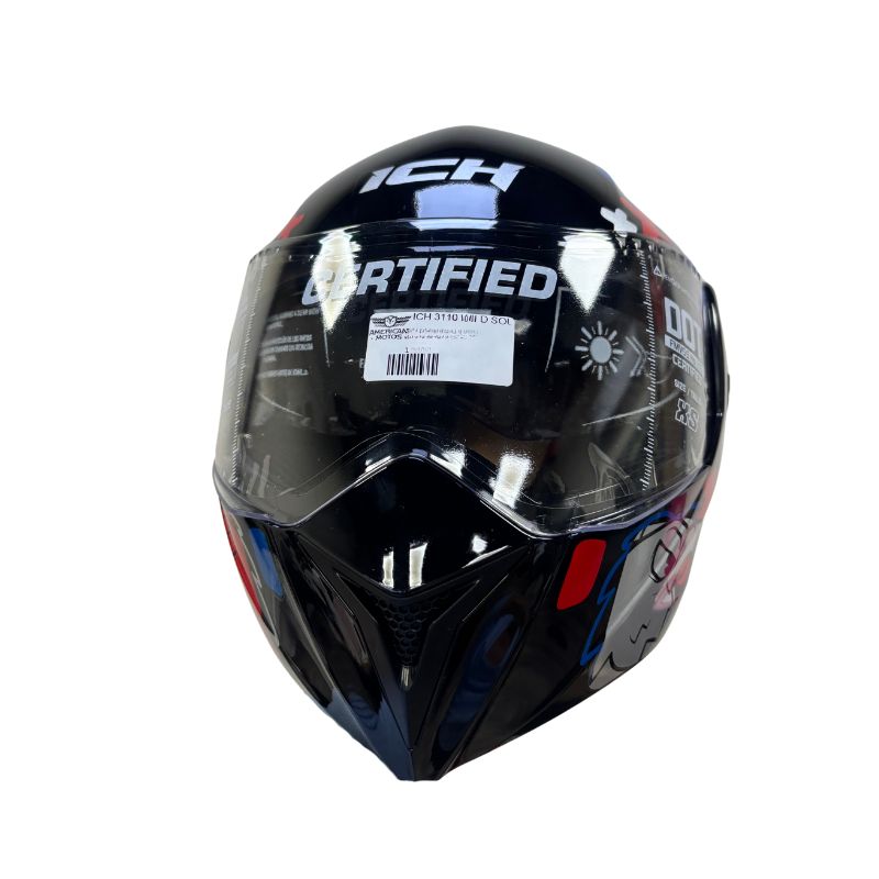 CASCO ICH ICH-3110S WILD SOUL NEGRO ROJO