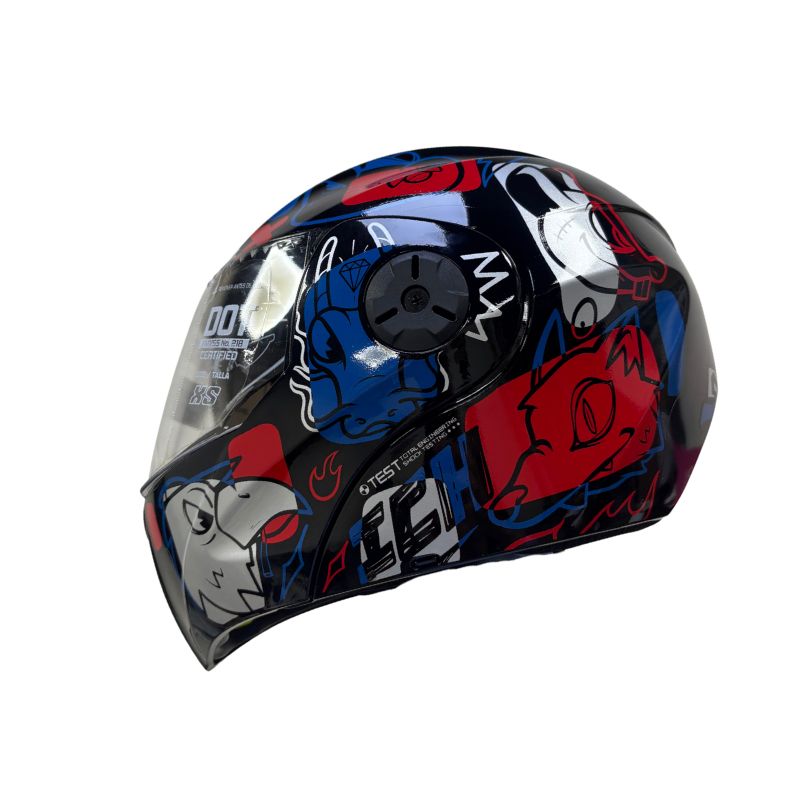 CASCO ICH ICH-3110S WILD SOUL NEGRO ROJO