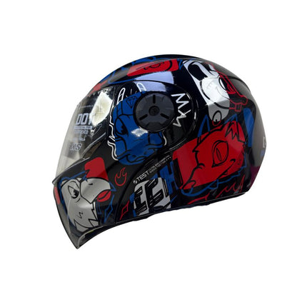 CASCO ICH ICH-3110S WILD SOUL NEGRO ROJO