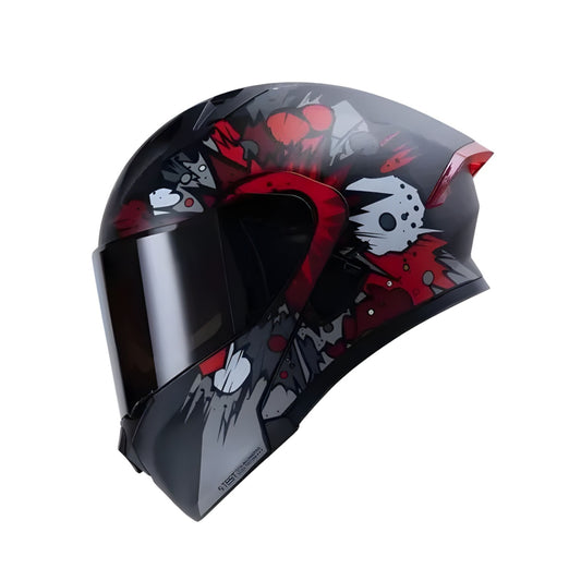 CASCO ICH ICH-3120DV COMIC BOOM MATE NEGRO ROJO