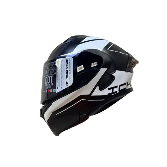 CASCO ICH ICH-3120DV MIXTER MATE NEGRO BLANCO VISOR HUMO