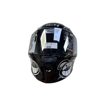 CASCO ICH ICH-3120DV TURN ON NEGRO BLANCO VISOR PLATA