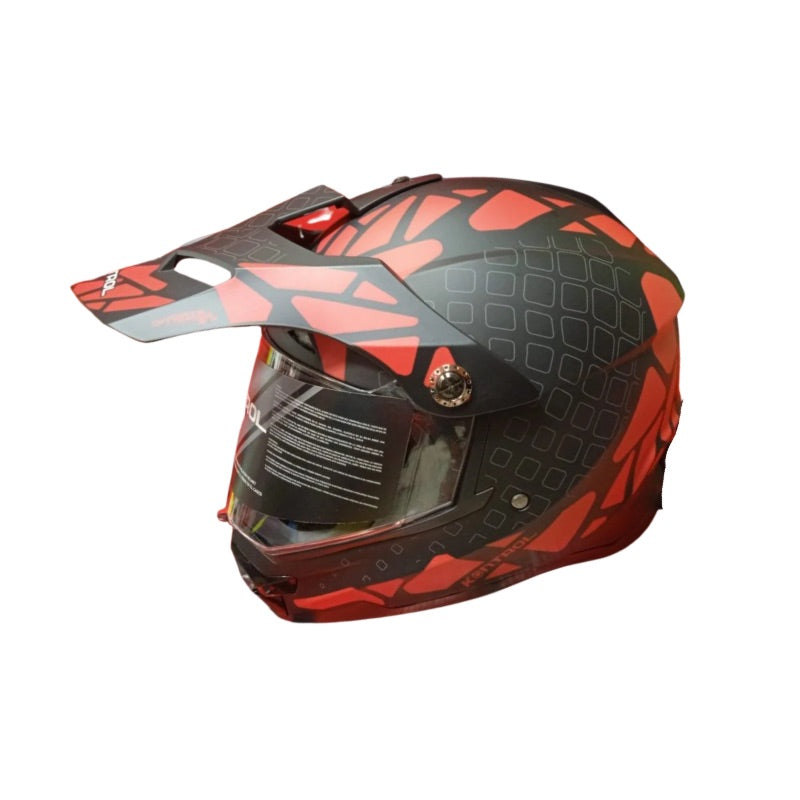 CASCO KONTROL 819-6 GS MATE NEGRO ROJO