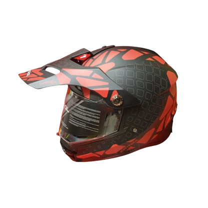 CASCO KONTROL 819-6 GS MATE NEGRO ROJO