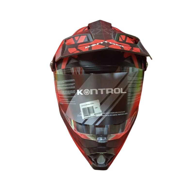 CASCO KONTROL 819-6 GS MATE NEGRO ROJO