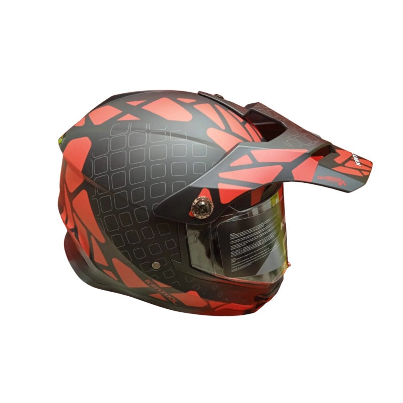 CASCO KONTROL 819-6 GS MATE NEGRO ROJO