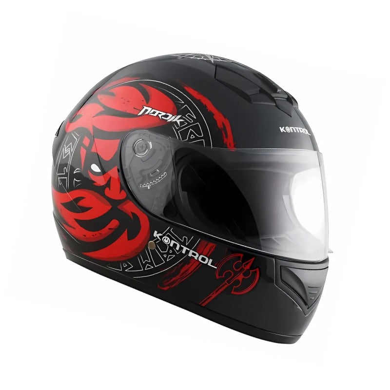 CASCO KONTROL 878 NORDIK NEGRO ROJO