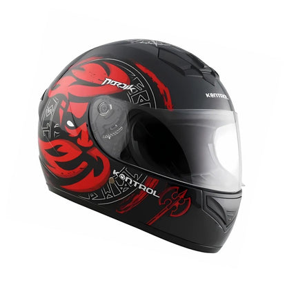 CASCO KONTROL 878 NORDIK NEGRO ROJO