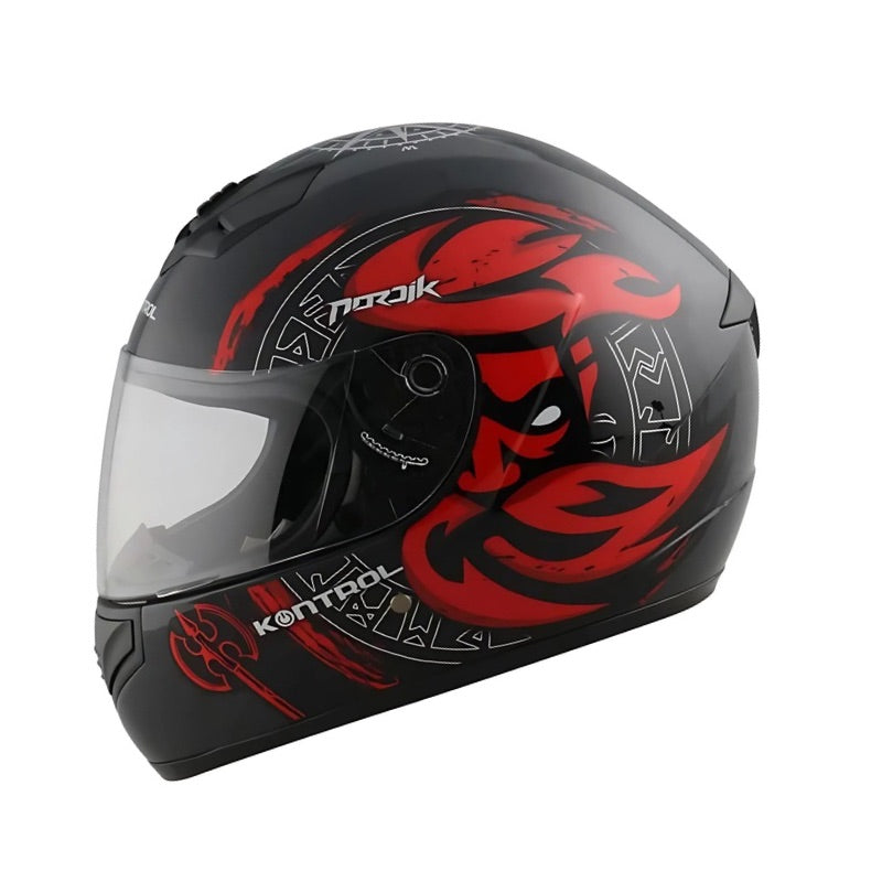 CASCO KONTROL 878 NORDIK NEGRO ROJO