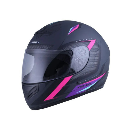 CASCO KONTROL 878 SPEEDY NEGRO ROSADO