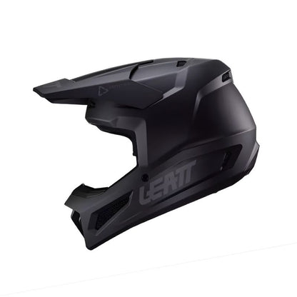 CASCO LEATT MOTO 2.5 V24 STEATLH MATE NEGRO