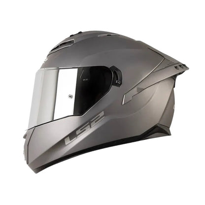 CASCO LS2 FF806 SOLID MATE TITANIO VISOR IRIDIUM PLATA