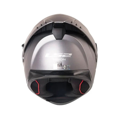 CASCO LS2 FF806 SOLID MATE TITANIO VISOR IRIDIUM PLATA