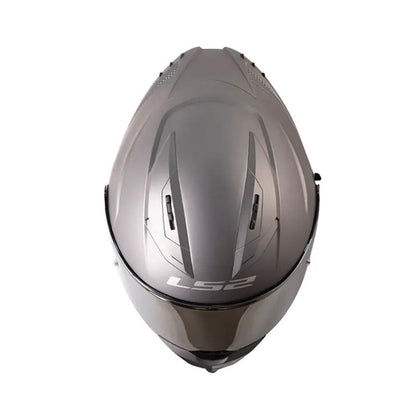CASCO LS2 FF806 SOLID MATE TITANIO VISOR IRIDIUM PLATA