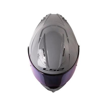 CASCO LS2 FF806 SOLID NARDO GRIS VISOR IRIDIUM AZUL