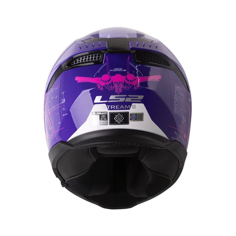 CASCO LS2 FF808 STREAM II AIR FORCE MORADO CLARO