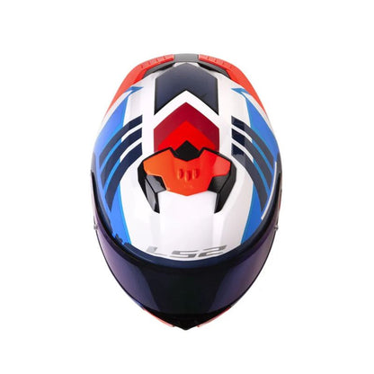CASCO LS2 FF808 STREAM II ELECE2 BLANCO ROJO