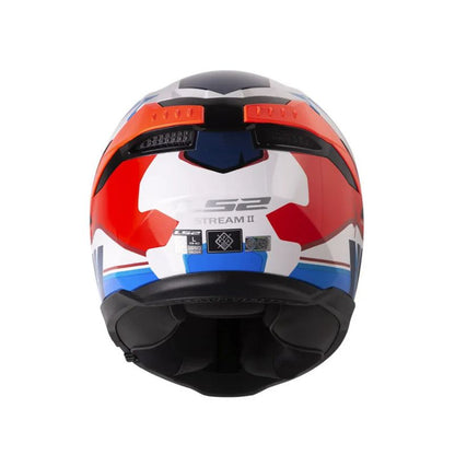 CASCO LS2 FF808 STREAM II ELECE2 BLANCO ROJO