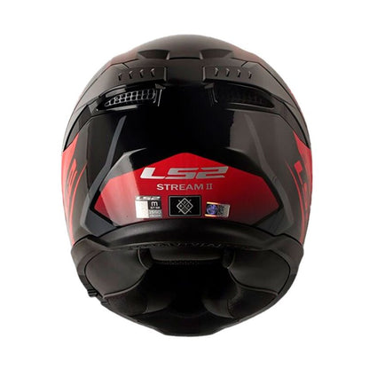 CASCO LS2 FF808 STREAM II FURY NEGRO ROJO VISOR IRIDIUM