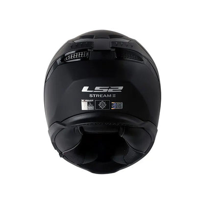 CASCO LS2 FF808 STREAM II SOLID MATE NEGRO VISOR IR.AZUL