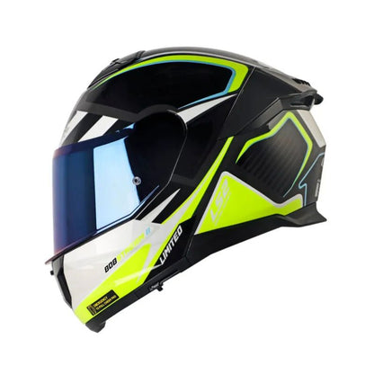 CASCO LS2 FF808 STREAM II XTRENTA NEGRO AZUL VISOR IRIDUM