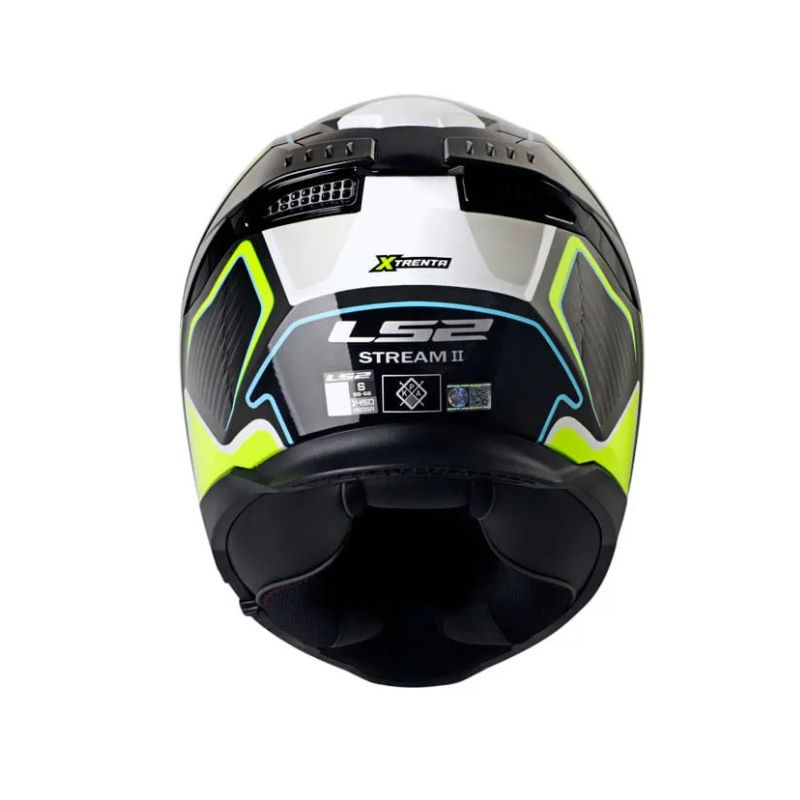 CASCO LS2 FF808 STREAM II XTRENTA NEGRO AZUL VISOR IRIDUM
