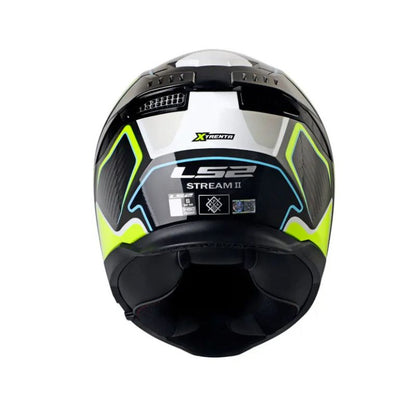 CASCO LS2 FF808 STREAM II XTRENTA NEGRO AZUL VISOR IRIDUM