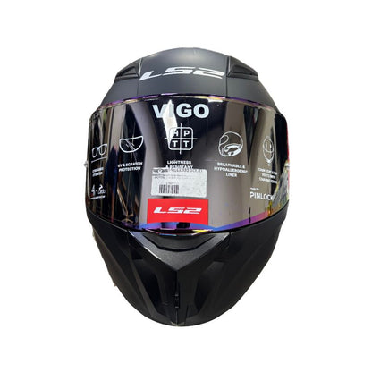 CASCO LS2 FF810 VIGO SOLID MATE NEGRO VISOIR IRIDIUM RAINBOW