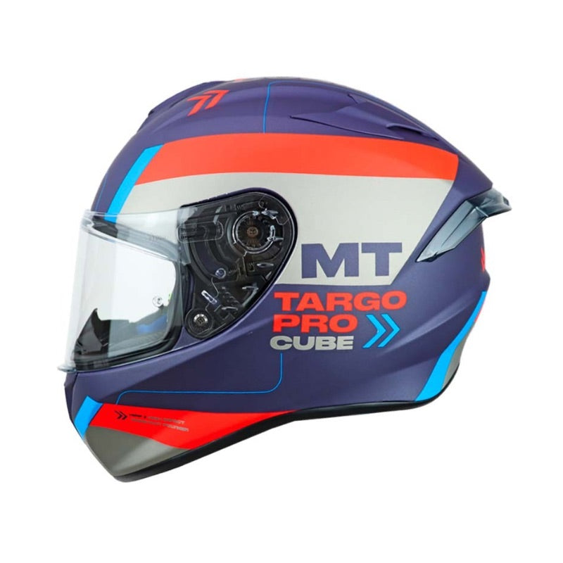 CASCO MT TARGO PRO CUBE MATE ROJO AZUL