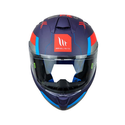 CASCO MT TARGO PRO CUBE MATE ROJO AZUL