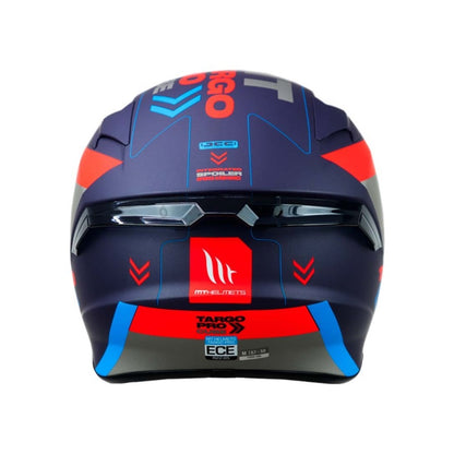 CASCO MT TARGO PRO CUBE MATE ROJO AZUL