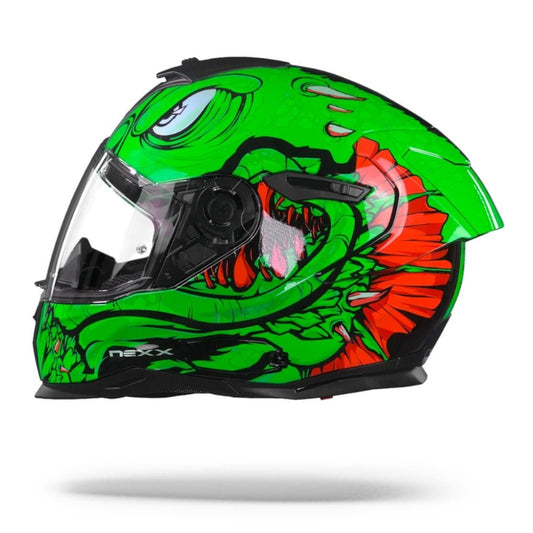 CASCO NEXX SX.100 ABISAL VERDE ROJO