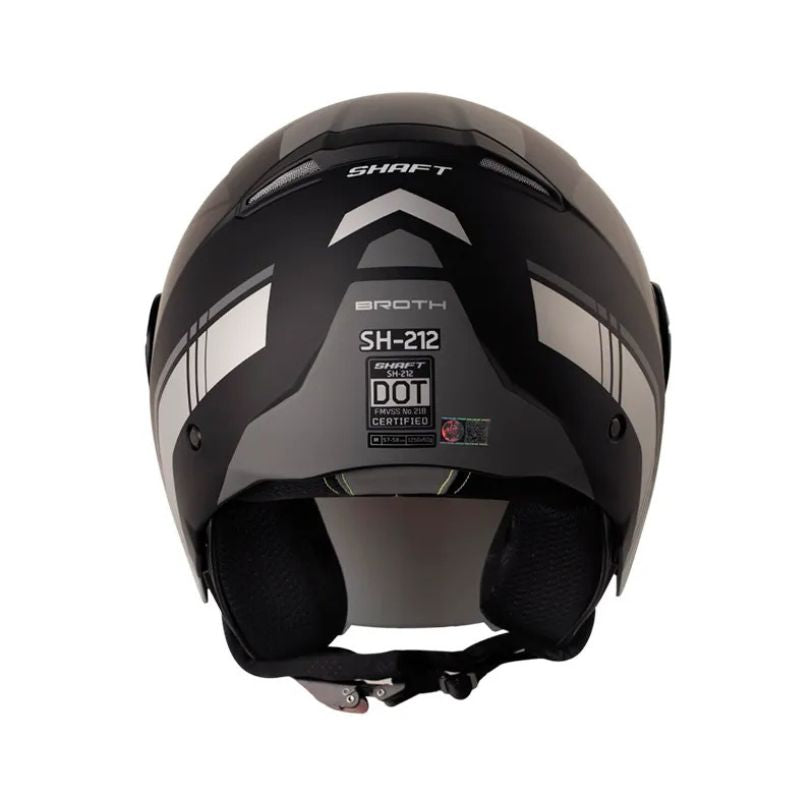 CASCO SHAFT SH-212 BROTH MATE NEGRO PLATA VISOR IRIDIUM AZUL