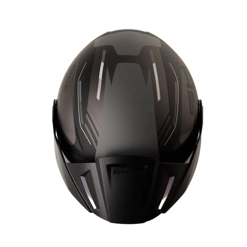 CASCO SHAFT SH-212 BROTH MATE NEGRO PLATA VISOR IRIDIUM AZUL
