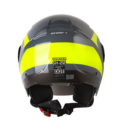 CASCO SHAFT SH-212 DUSTER GRIS OSCURO AMARILLO NEON IRIDIUM