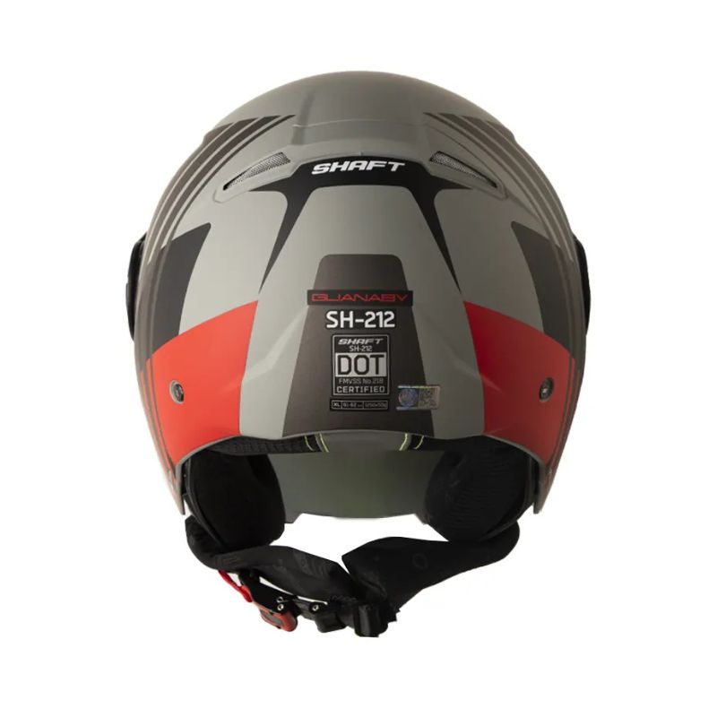 CASCO SHAFT SH-212 GUANABY MATE GRIS ROJO VISOR IRIDIUM ROJO