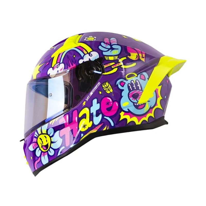 CASCO SHAFT SH-504DV LOVE AND HATE MORADO AZUL IRIDIUM