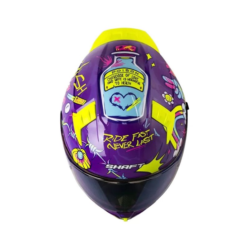 CASCO SHAFT SH-504DV LOVE AND HATE MORADO AZUL IRIDIUM