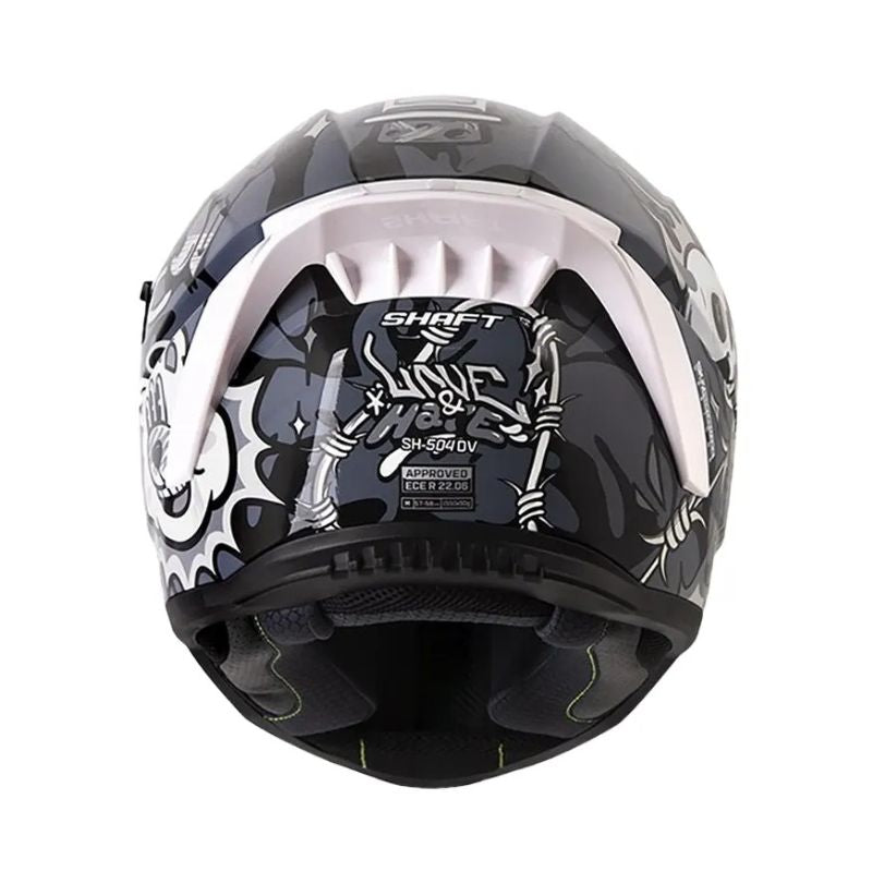 CASCO SHAFT SH-504DV LOVE AND HATE NEGRO PLATA VISOR IRIDIUM