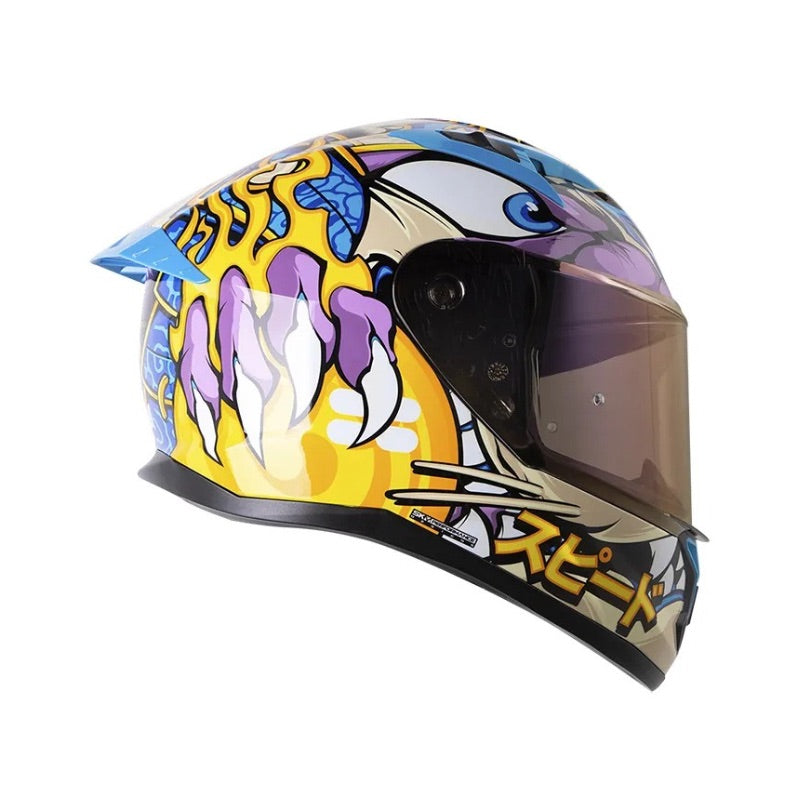 CASCO SHAFT SH-522SP VISERION NEGRO MORADO VISOR IRIDIUM