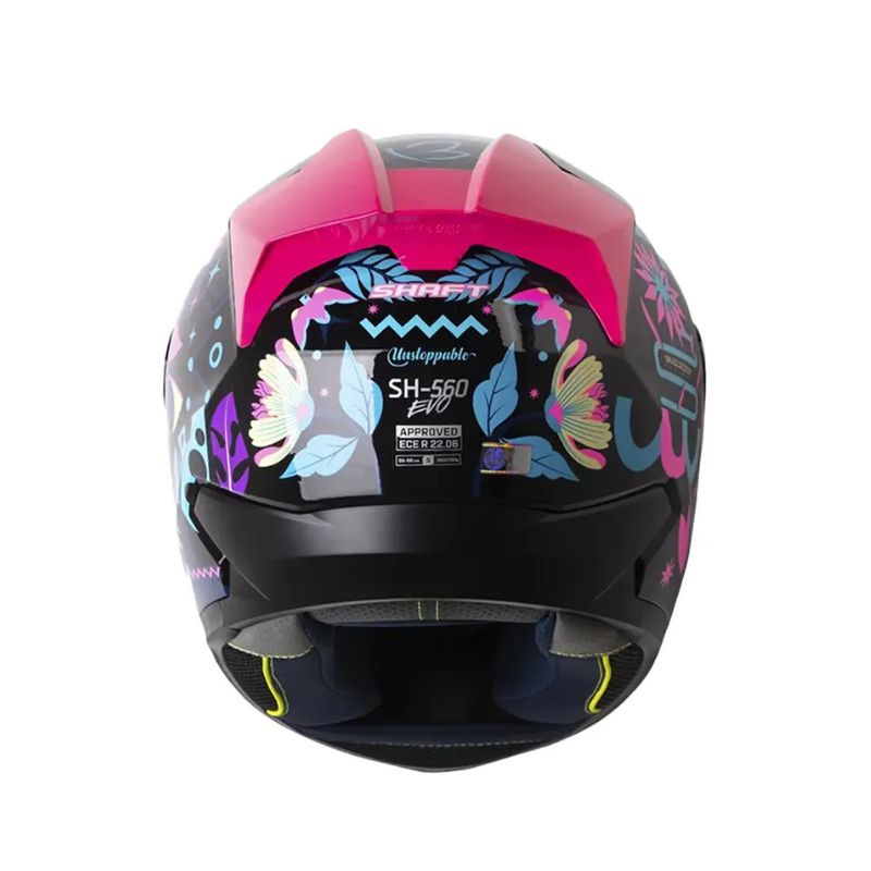 CASCO SHAFT SH-560 UNSTOPPABLE NEGRO AZUL VISOR IRIDIUM AZUL