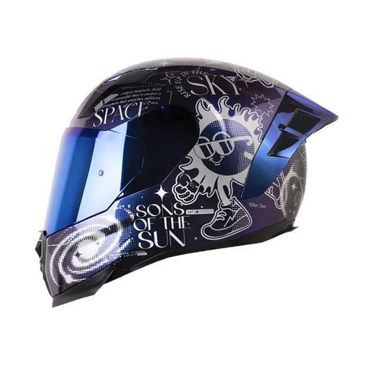 CASCO SHAFT SH-562 R SPACES CAMALEON PLATA VISOR IRIDIUM