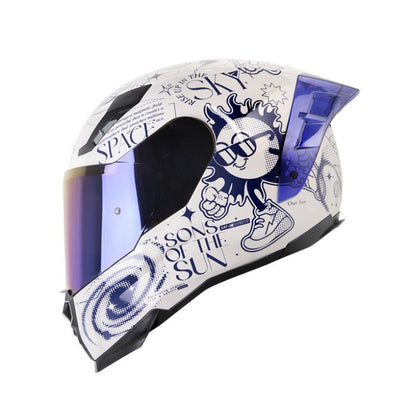 CASCO SHAFT SH-562 R SPACES GRIS CLARO AZUL OSCURO IRIDIUM