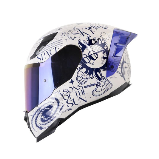 CASCO SHAFT SH-562 R SPACES GRIS CLARO AZUL OSCURO IRIDIUM