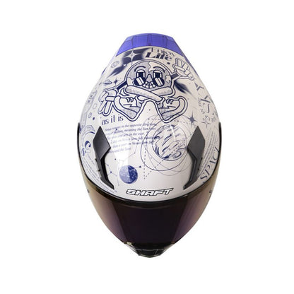 CASCO SHAFT SH-562 R SPACES GRIS CLARO AZUL OSCURO IRIDIUM