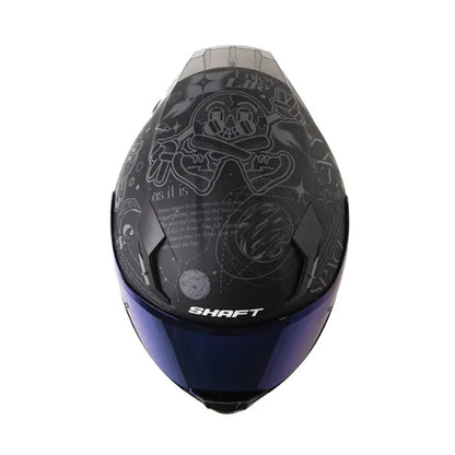 CASCO SHAFT SH-562 R SPACES MATE NEGRO GRIS VISOR IRIDIUM