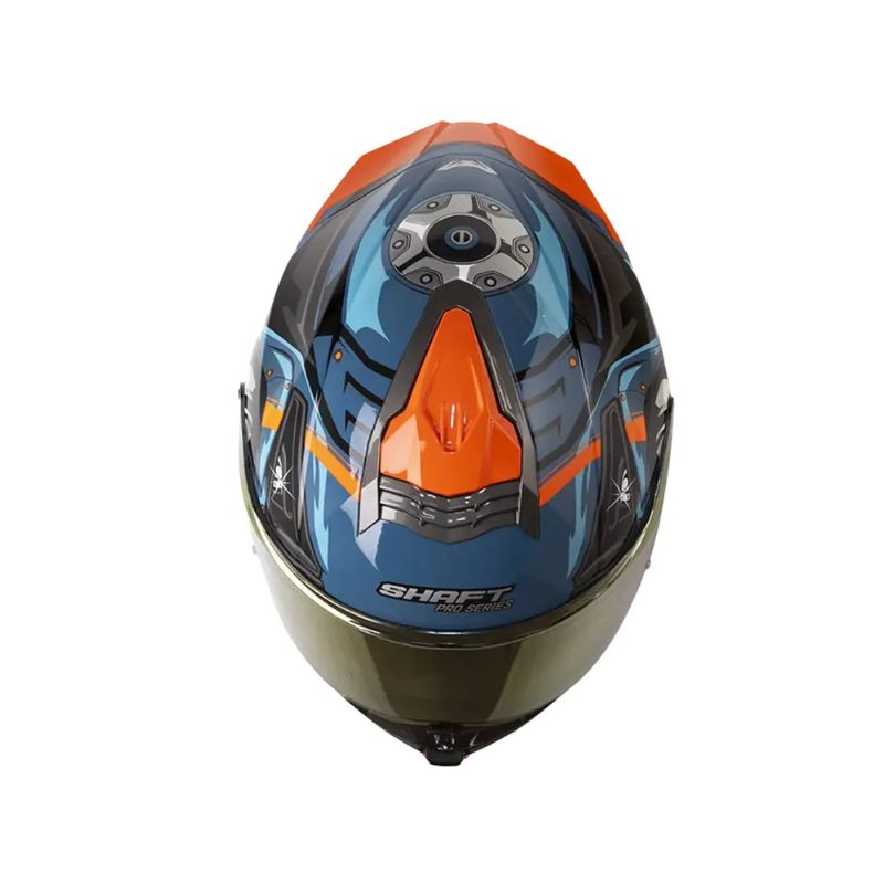 CASCO SHAFT SH-609 PRO VENOM MADNESS AZUL NEGRO IRIDIUM
