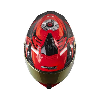 CASCO SHAFT SH-609 PRO VENOM MADNESS ROJO NEGRO IRIDIUM