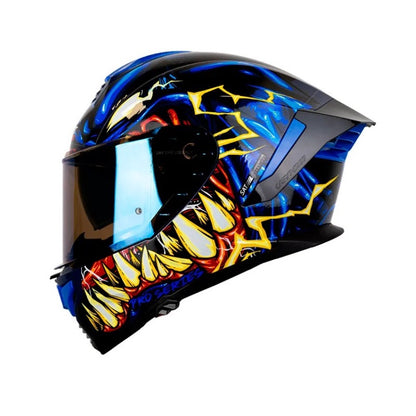 CASCO SHAFT SH-609DV PRO VENOM PARASYTE AZUL OSCURO AZUL