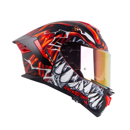 CASCO SHAFT SH-609DV PRO VENOM PARASYTE MATE ROJO OSCURO